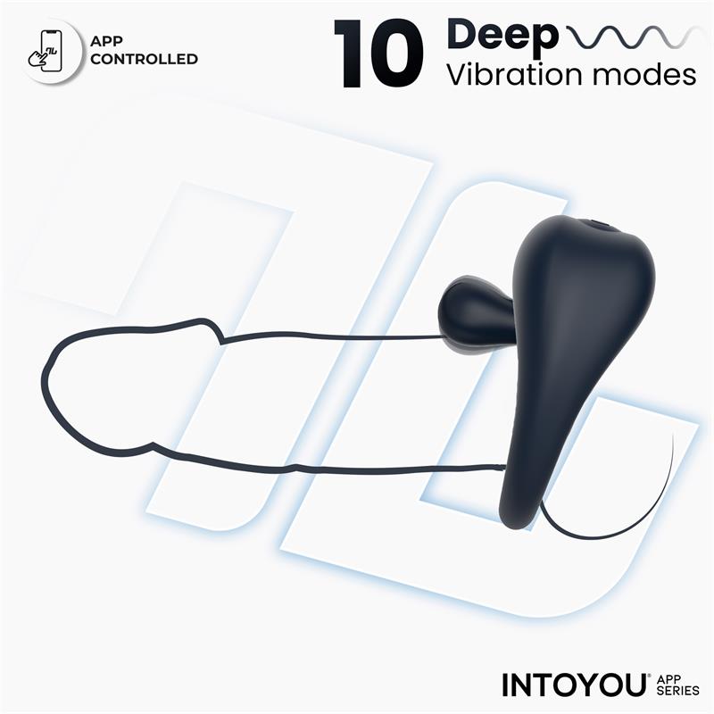Kenny Penis Ring with Clitoris Stimulator and APP Night Blue — zdjęcie 8