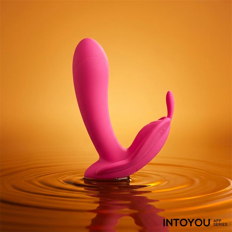 Wingy Butterfly Vibrator with App Peach Red — zdjęcie 5