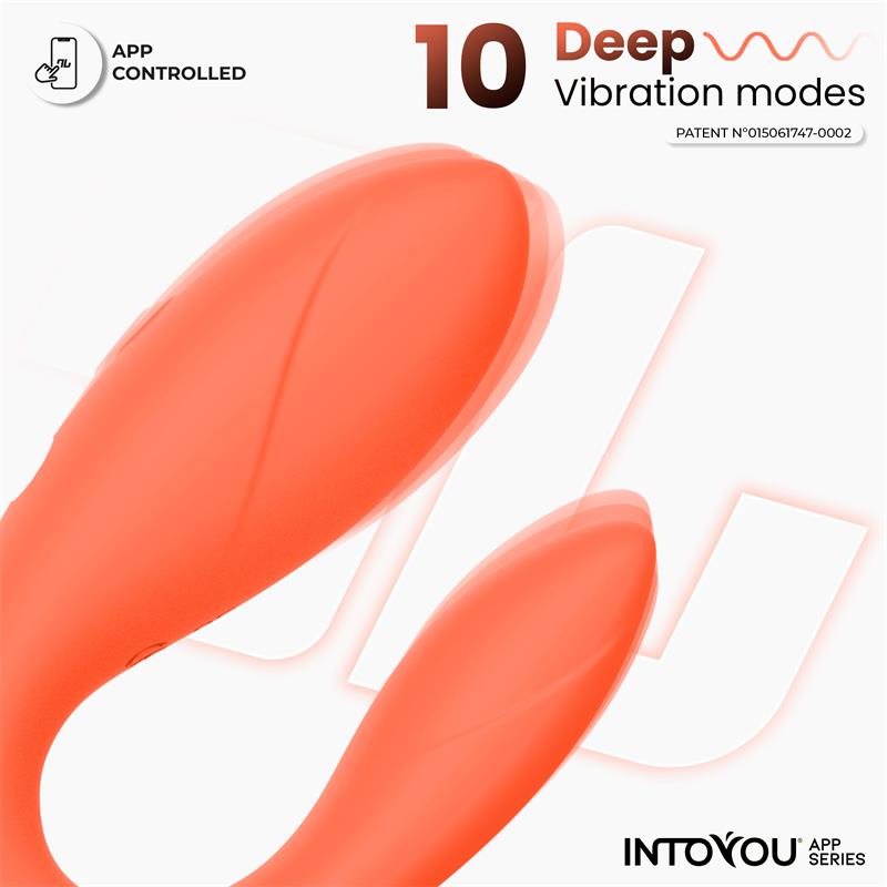Couple Toy with App Flexible Silicone Salmon — zdjęcie 3