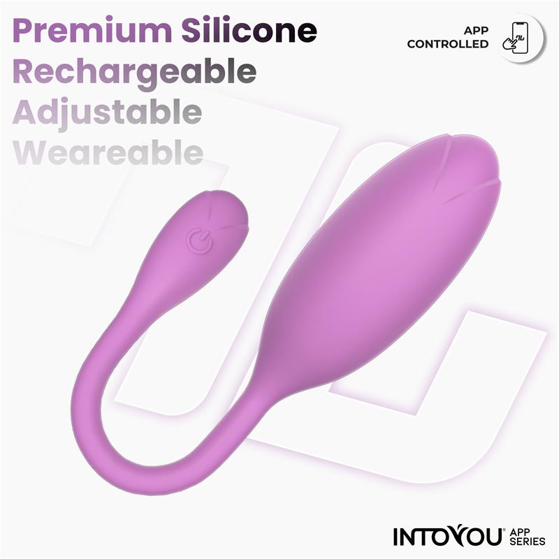 Logan Vibrating Egg with App Unibody Silicone Purple — zdjęcie 3