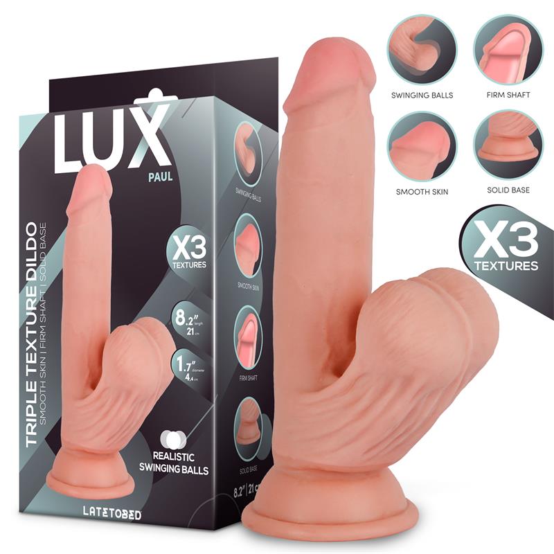 Paul Triple Texture Dildo w/Swing Balls 8,2" Cl,12 — zdjęcie 3