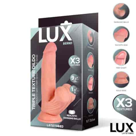 Bernd Triple Texture Dildo w/Swing Balls 9,2 Cl,10