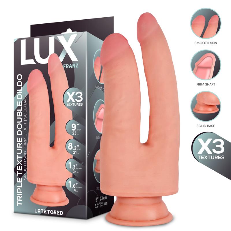 Franz Triple Texture Double Dildo 8,2" - 9" Cl,16 — zdjęcie 3