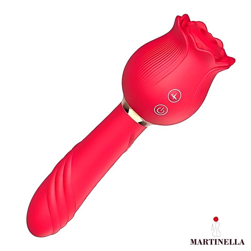 Rose with Suction and Vibe 2 in 1 — zdjęcie 3