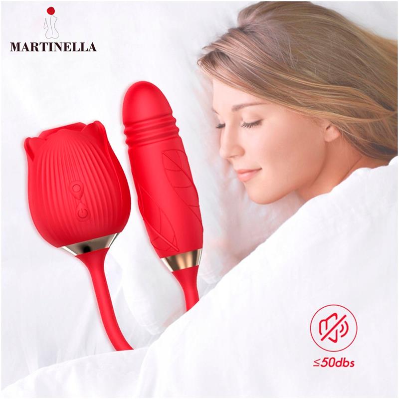 Airflow Rose and Thrusting Stimulator Egg USB — zdjęcie 3