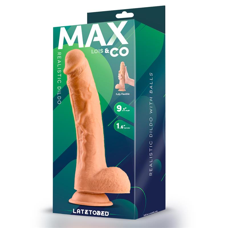 Lois Realistic Dildo with Testicles 9.1 Flesh — zdjęcie 3