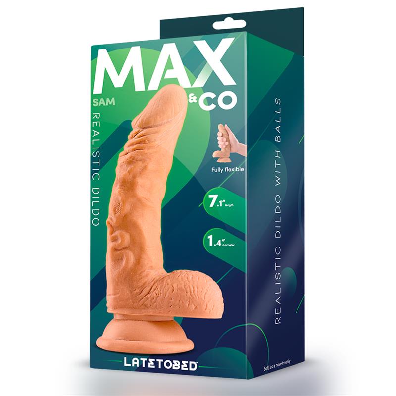 Sam Realistic Dildo with Testicles 7.1 Flesh — zdjęcie 3