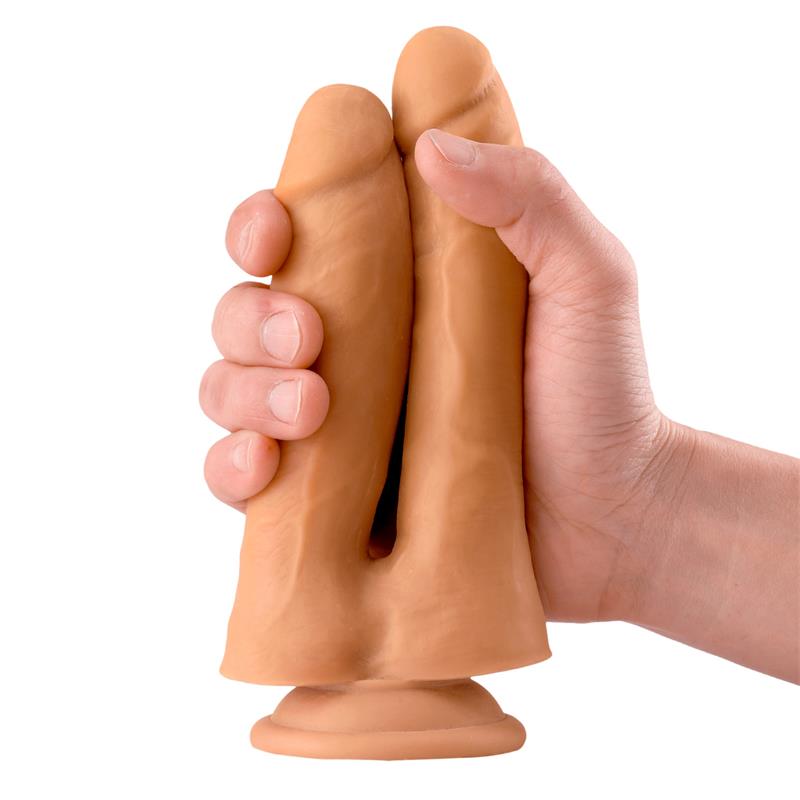 Twin Double Realistic Dildo 7.1 Flesh — zdjęcie 3