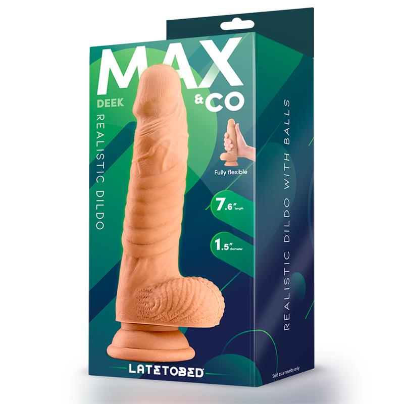 Deek Realistic Dildo with Testivles 7.6 Flesh — zdjęcie 3