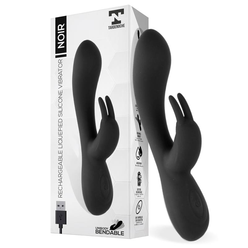 TARDENOCHE - Noir Vibe Injected Liquid Silicone 2 Motors USB