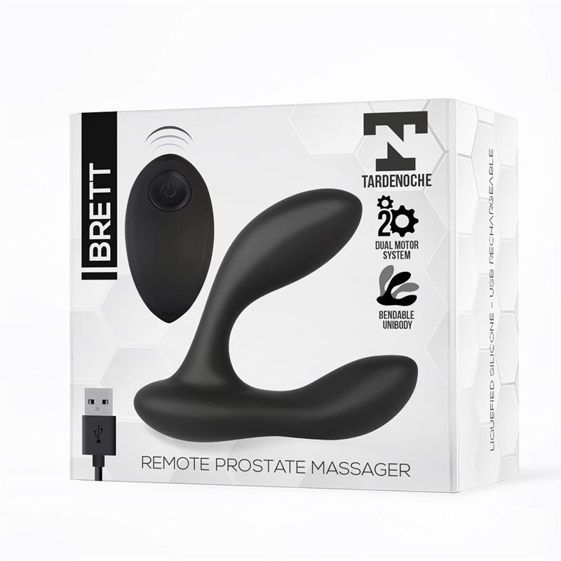 Brett Prostate Massager Remote Control USB Liquid Silicone — zdjęcie 4