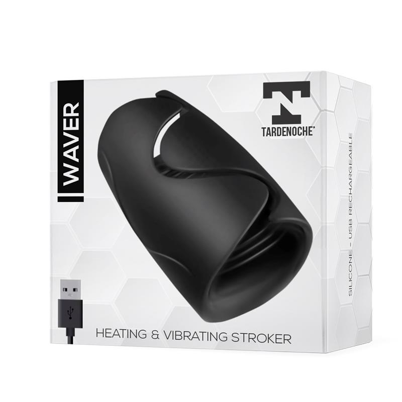 Waver Male Masturbator Heat and Vibration Function Flexible USB Silicone — zdjęcie 3