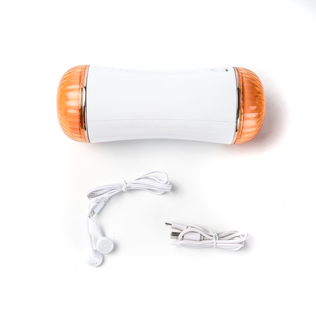 Masturbator Z Wibracją Dwustronny Wagina Anus  Cyberskóra Ładowany Usb Biały — zdjęcie 4