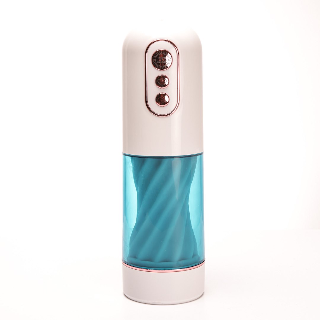 Masturbator Z Wibracją Ssaniem Cyberskóra Ładowany Usb Biały — zdjęcie 4