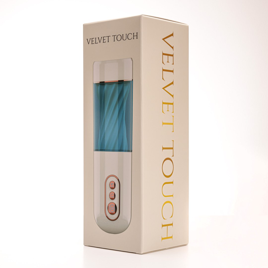 Velvet Touch - Masturbator Z Wibracj¹ Ssaniem Cyberskóra £adowany Usb Bia³y