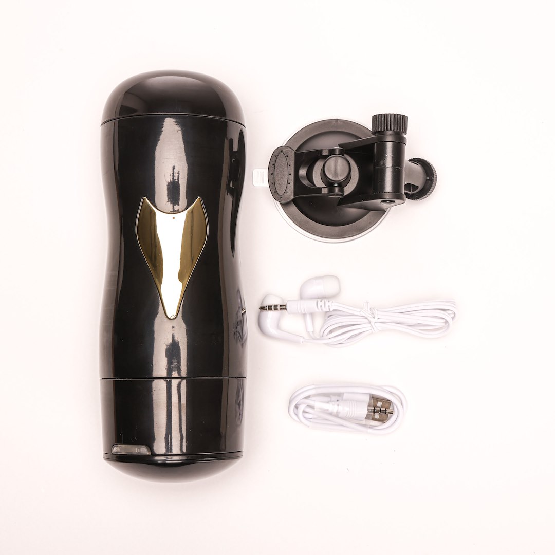 Masturbator Z Wibracją Wagina Cyberskóra Ładowany Usb Czarny — zdjęcie 4