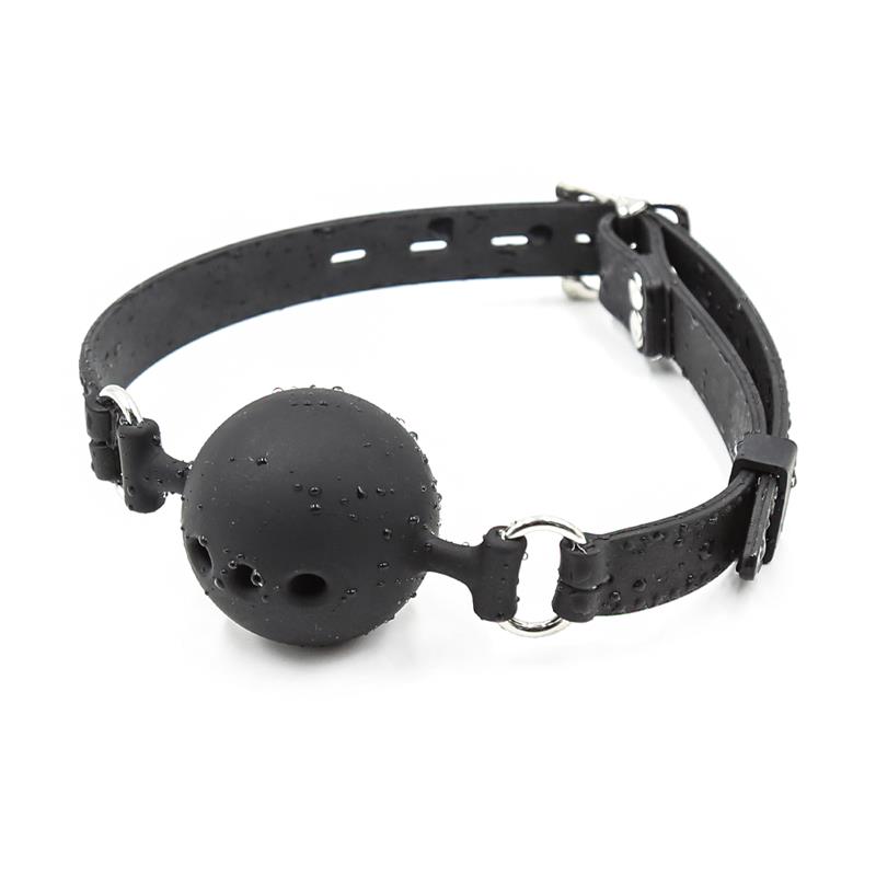 Silicone Breathable Ball Gags 4,5 cm Size M Black — zdjęcie 4