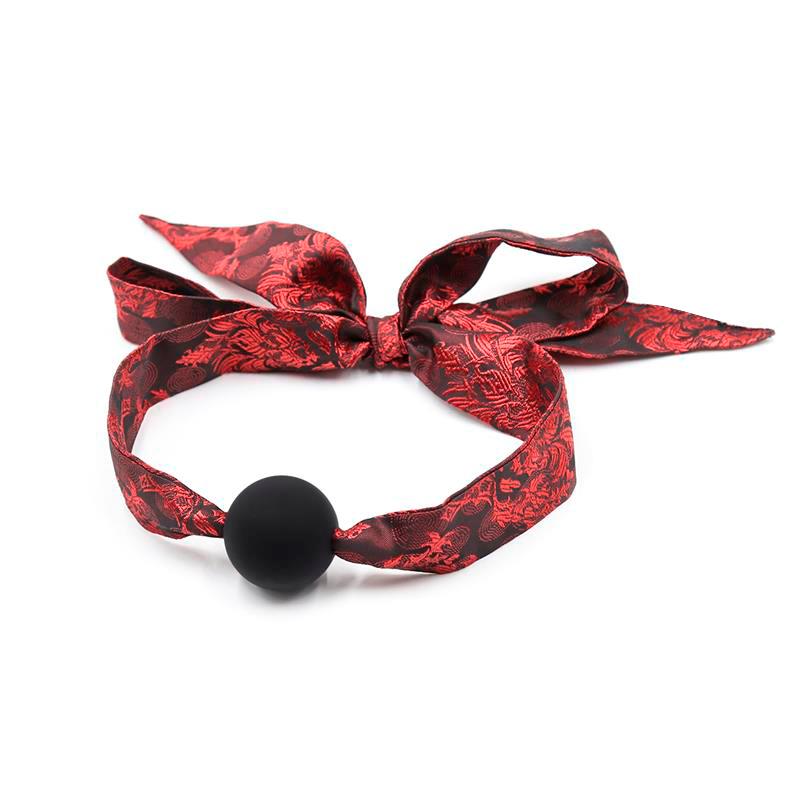 LATETOBED BDSM LINE - Silicone Ball Gag Red/Black
