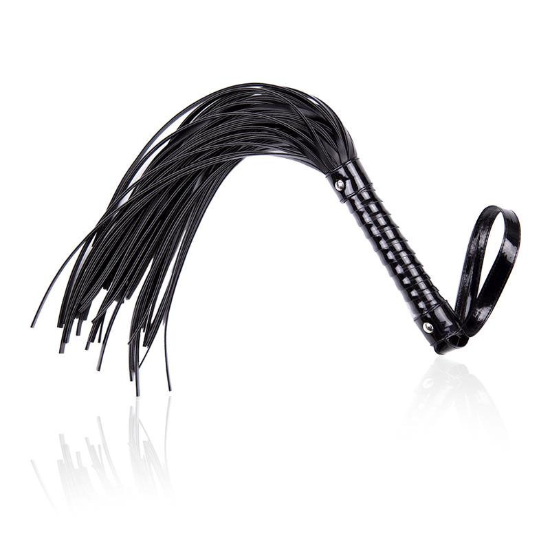 LATETOBED BDSM LINE - Shinny Handle Flogger 44 cm Black