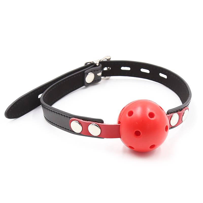 Ball Gag Breathable Black/Red — zdjęcie 4