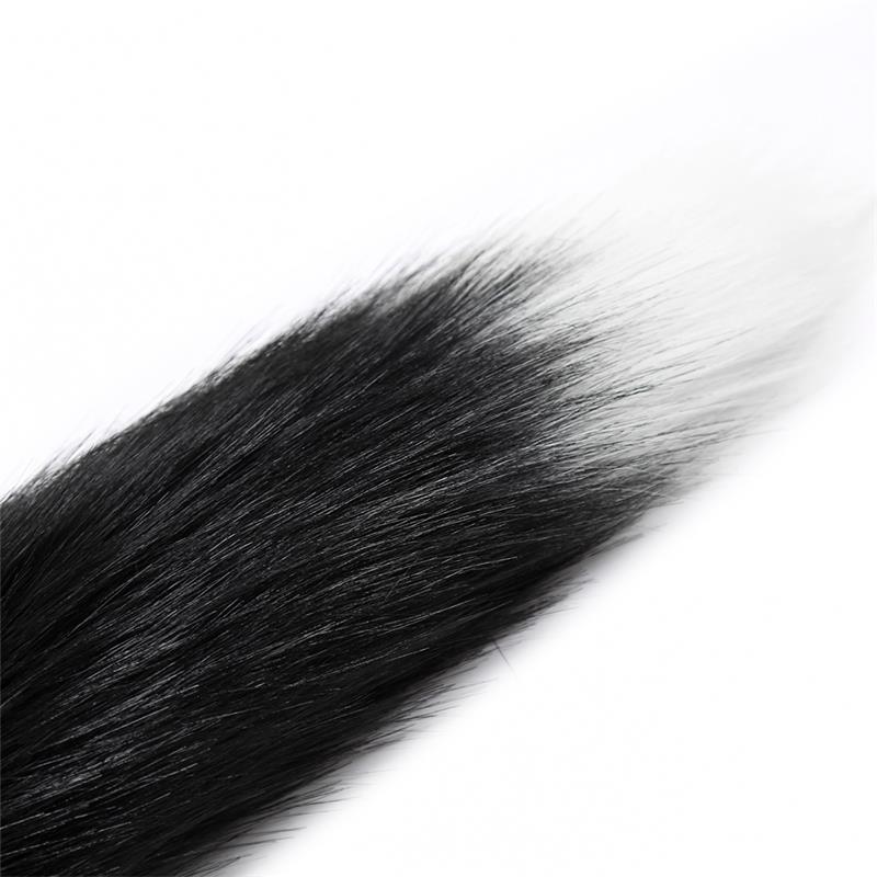 Anal Plug Black and White Foxy Tail — zdjęcie 4