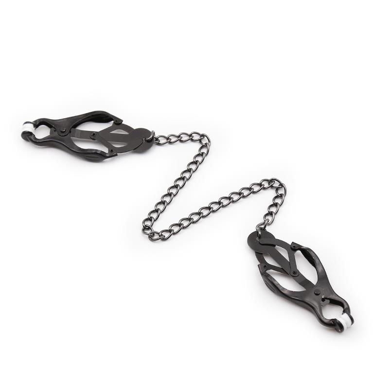 Japanese Nipple Clamps with Chain Black — zdjęcie 4