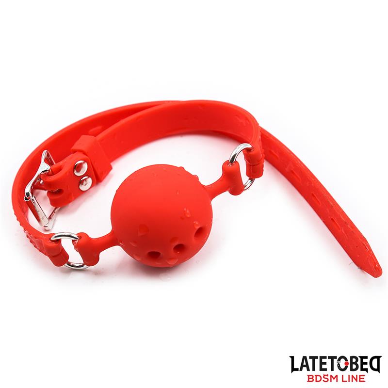 Breathable Silicone Ball Gag S - 4 cm — zdjęcie 4