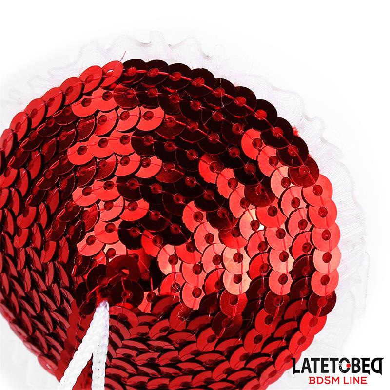 Nipple Pasties with Red Sequin Pom-Pom — zdjęcie 4