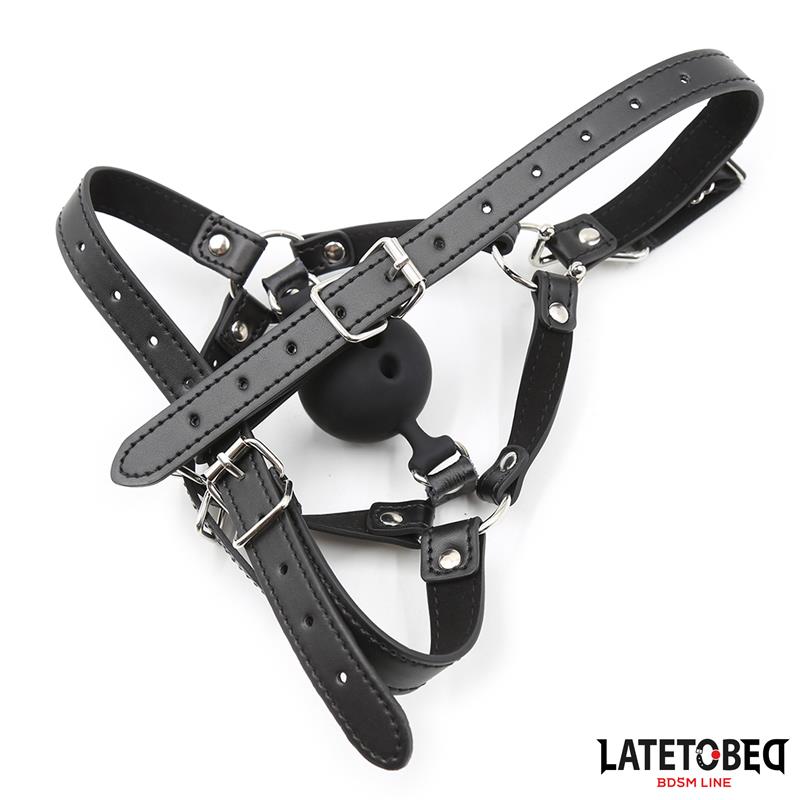 Head Harness with Ball Gag and Nose Hook — zdjęcie 4