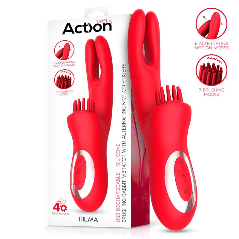 ACTION - Bilma Vibe with Brushing Clit Stimulator and Alternating Function