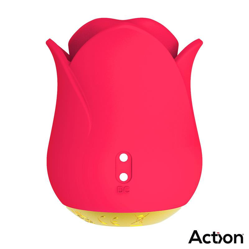 ACTION Meryl Vibe Stimulator Rose Shaped with Tongue 2 Motors — zdjęcie 4