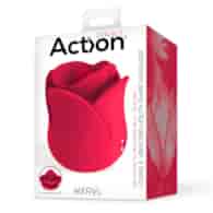 ACTION Meryl Vibe Stimulator Rose Shaped with Tongue 2 Motors