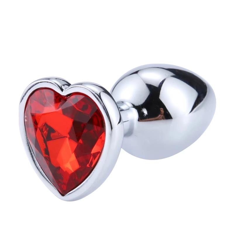 Heart Shaped Butt Plug Red Scarlet Size S — zdjęcie 4