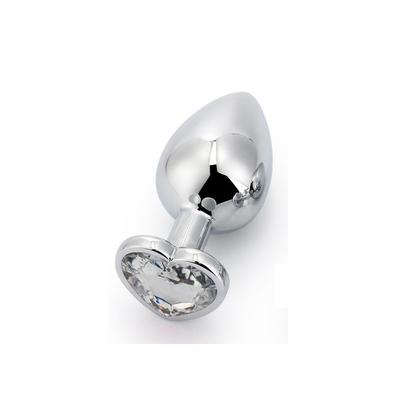 Heart Shaped Butt Plug White Size M — zdjęcie 4