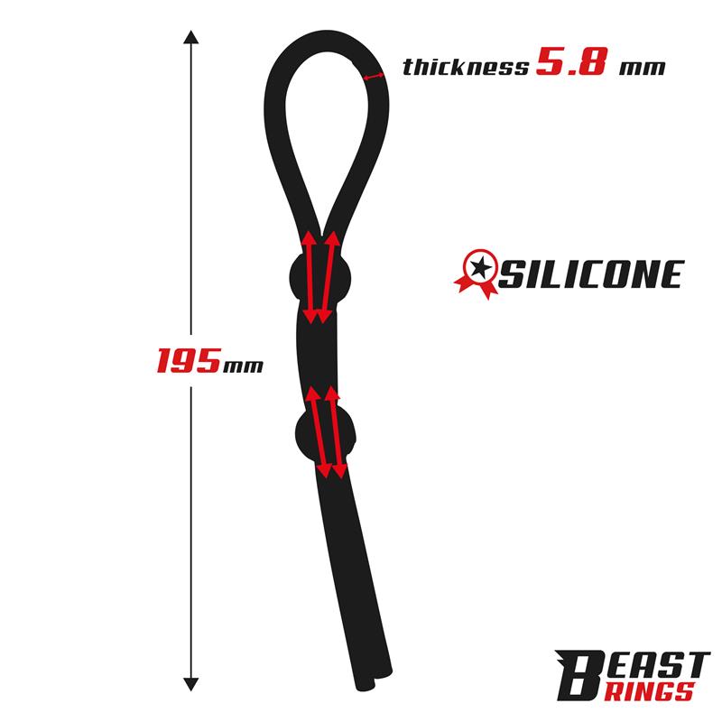 Lasso Adjustable Silicone Cock Ring — zdjęcie 4