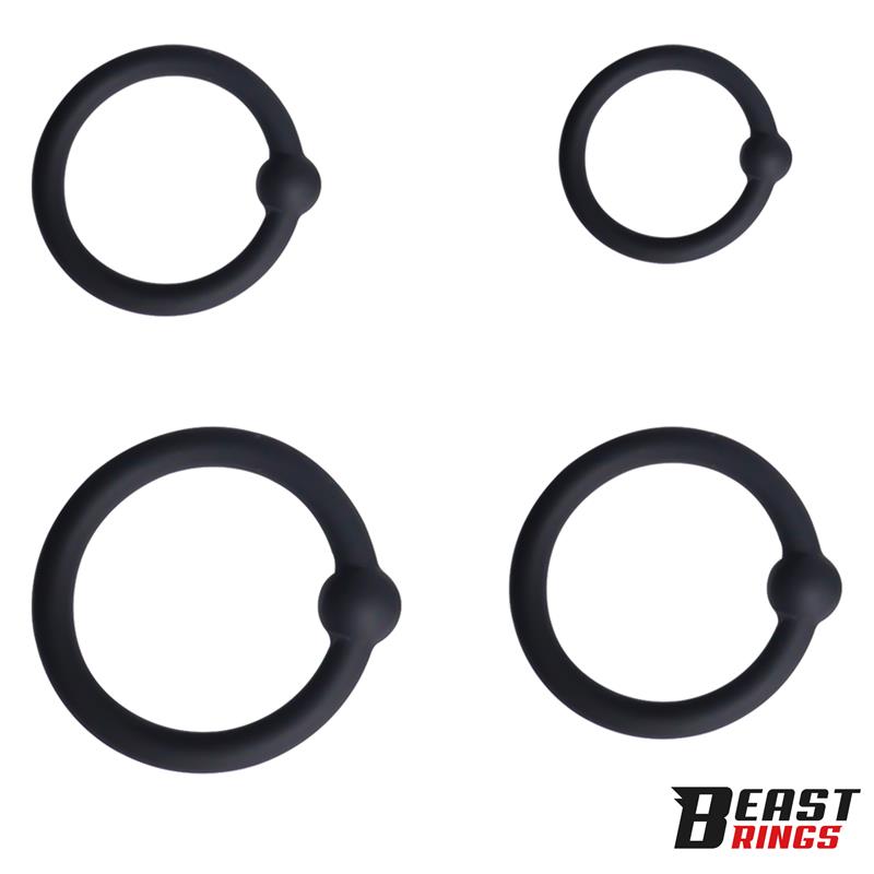 Set of 4 Penis Rings Silicone S, M, L and XL — zdjęcie 4