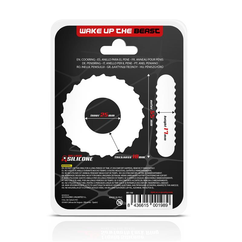 Penis Ring Sawtooth Liquid Silicone 25 mm — zdjęcie 4