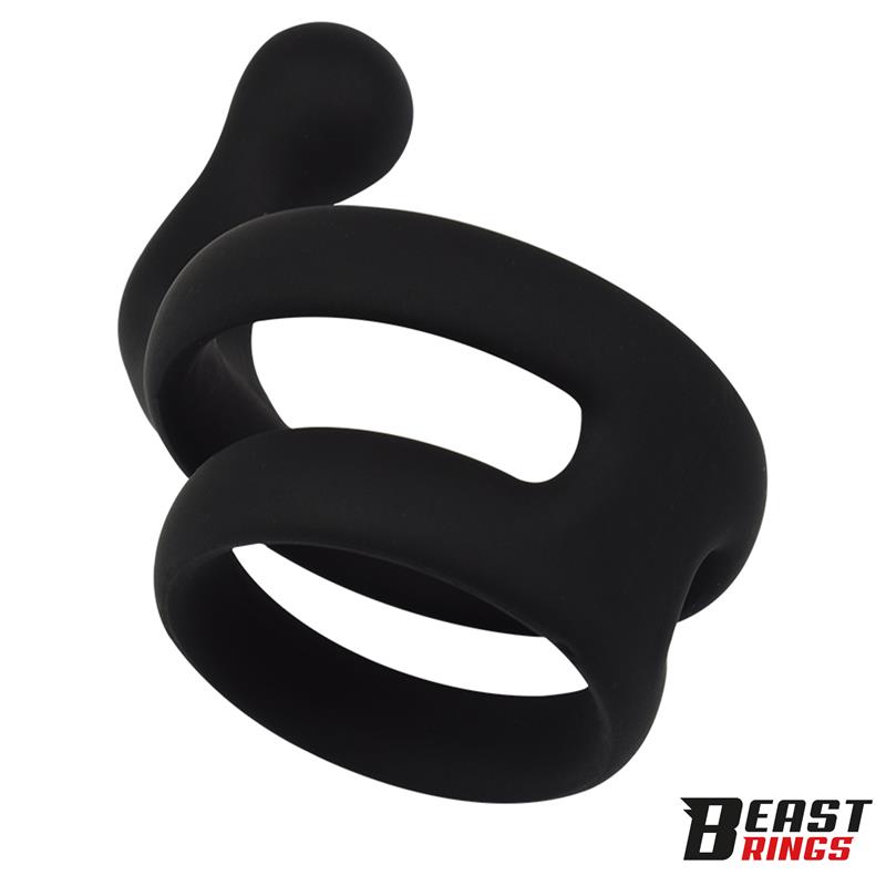 Double Penis Ring Solid Silicone 50/40 mm — zdjęcie 4