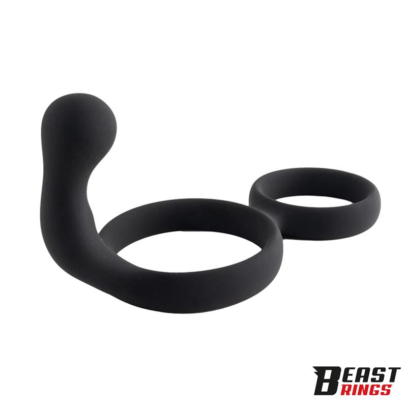 Double Penis Ring Solid Silicone 50/40 mm — zdjęcie 4