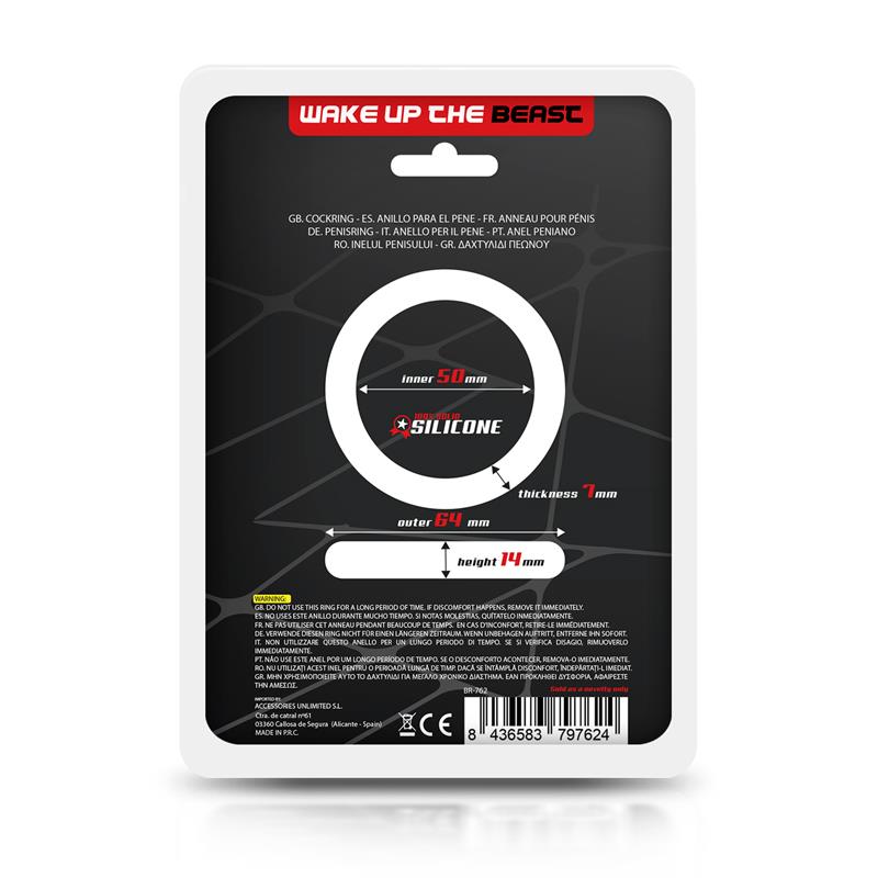 Cock Ring Solid Silicone 5 cm Black — zdjęcie 4