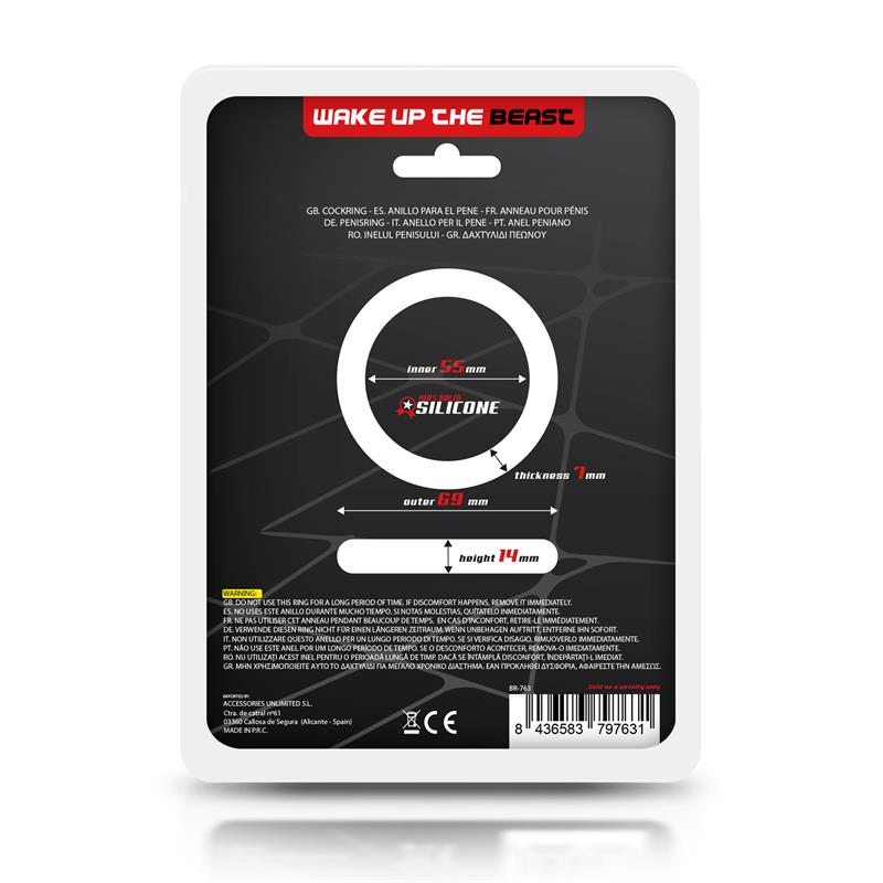 Cock Ring Solid Silicone 5.5 cm Black — zdjęcie 4