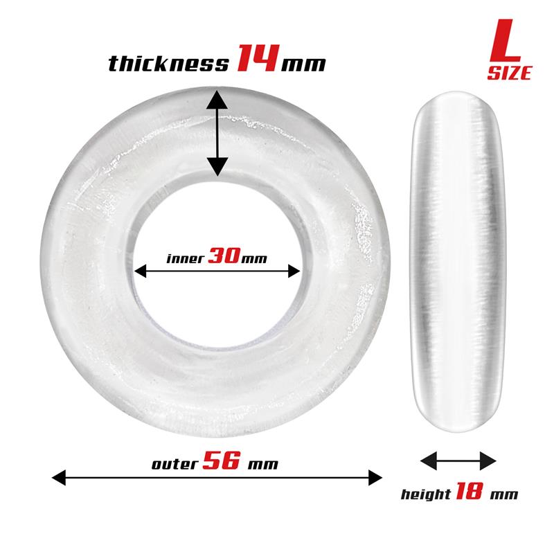 Set of 3 Cock Rings Flexible Clear — zdjęcie 4