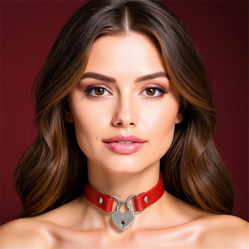 Cinderella Red Collar With Heart Lock — zdjęcie 4