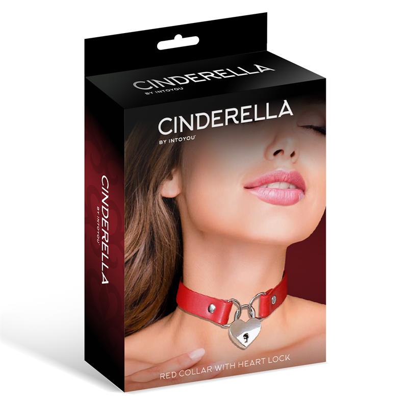 Cinderella Red Collar With Heart Lock