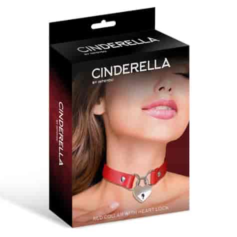 Cinderella Red Collar With Heart Lock