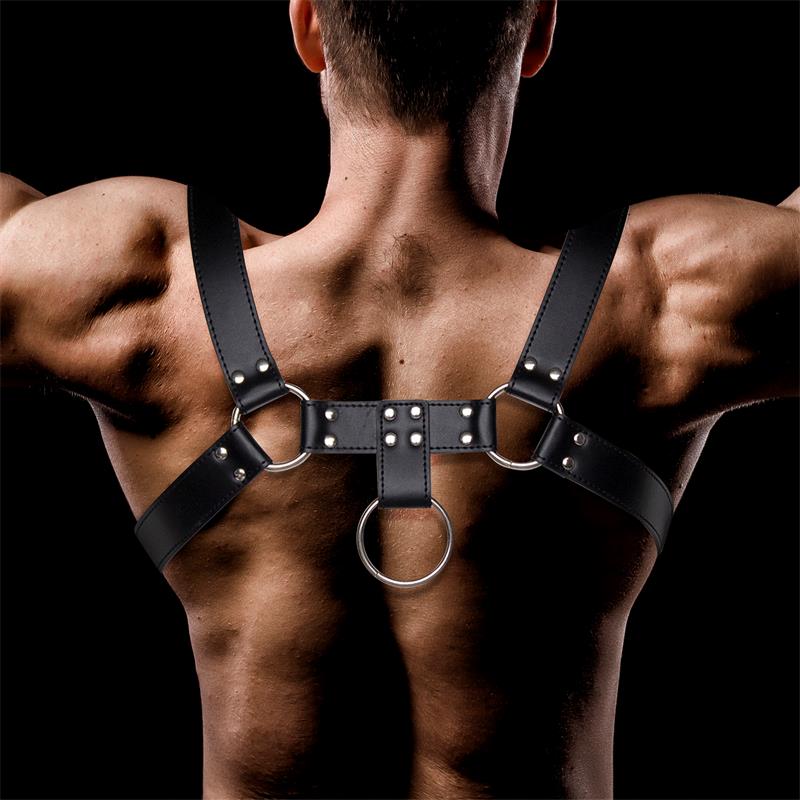 Domine Male Chest Bondage Harness Vegan Leather — zdjęcie 4
