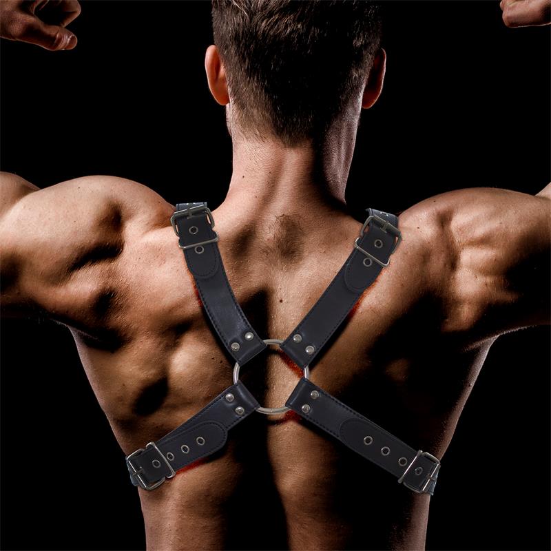 Darom Male Chest Bondage Harness Vegan Leather — zdjęcie 4
