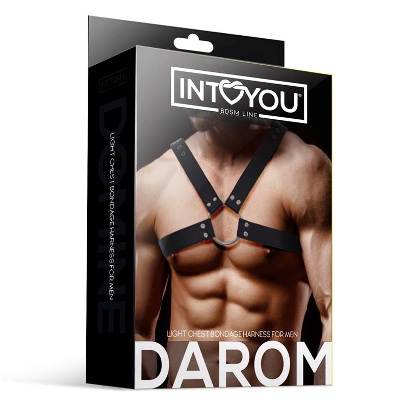 INTOYOU BDSM LINE - Darom Male Chest Bondage Harness Vegan Leather