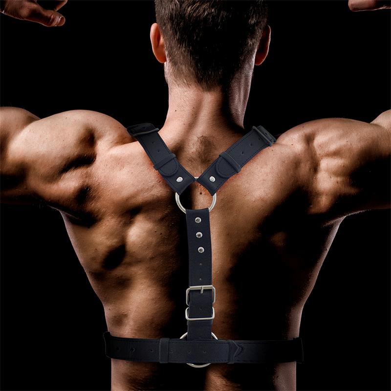 Fabrio Male Chest Bondage Harness Vegan Leather — zdjęcie 4