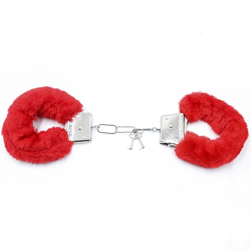 Furry Metal Handcuffs Red — zdjęcie 4